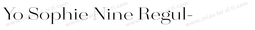 Yo Sophie Nine Regul字体转换